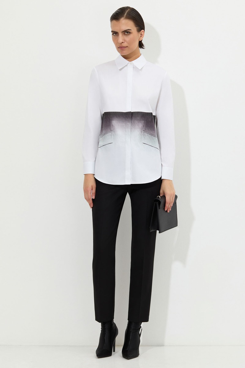 Дизайнерская блузка VASSA&Co, пол женский, цвет белый, фото №2