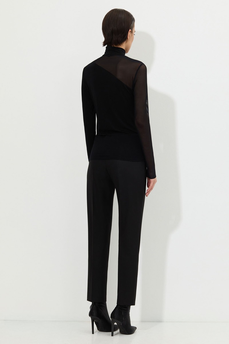 Блузка в черном цвете VASSA&Co, пол женский, цвет черный, фото №5