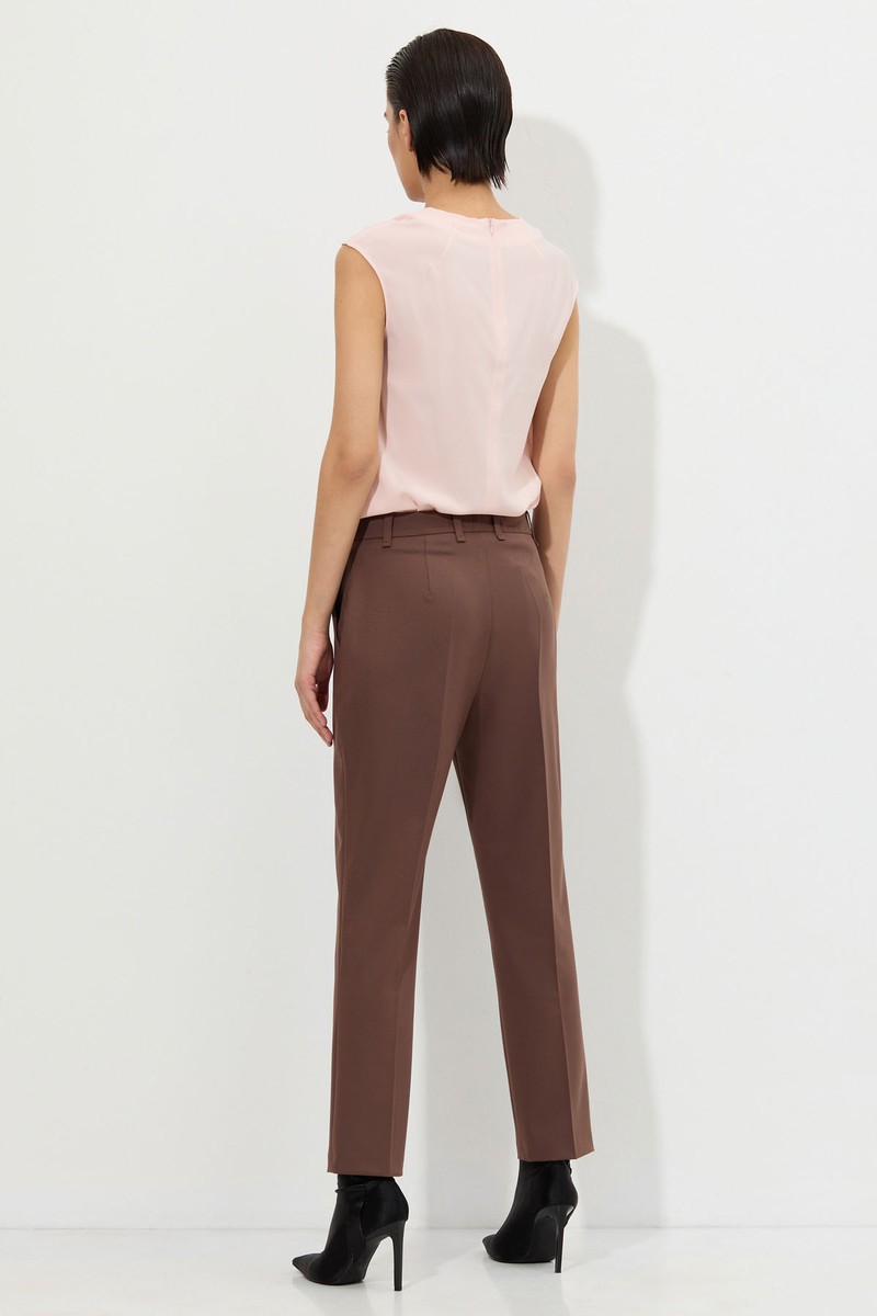 Брюки VASSA&Co, пол женский, цвет коричневый, фото №4
