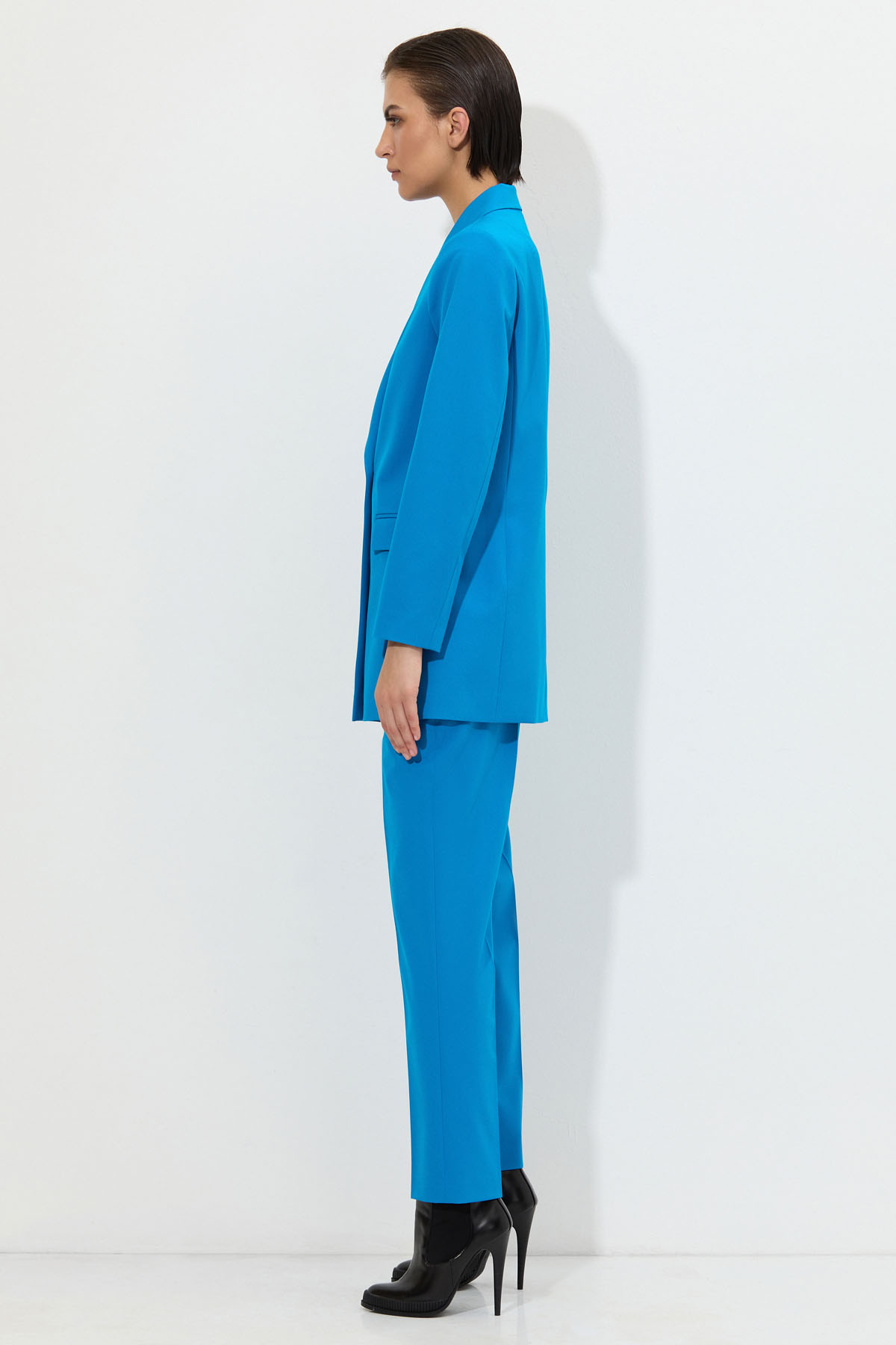 Двубортный жакет VASSA&Co, пол женский, цвет голубой, фото №3