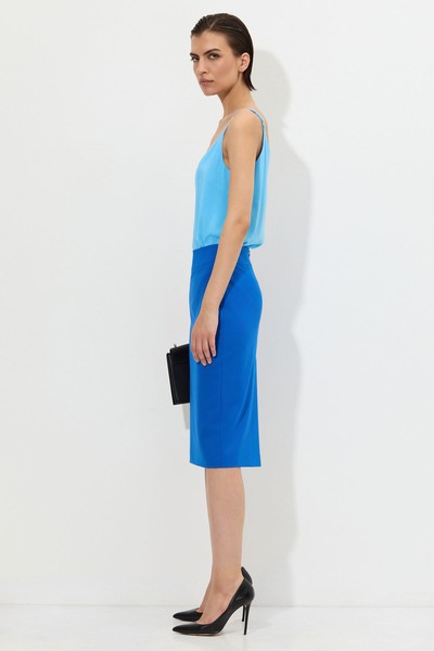 Юбка-карандаш VASSA&Co, пол женский, цвет синий, фото №2