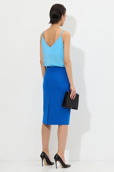 Юбка-карандаш VASSA&Co, пол женский, цвет синий, фото №4