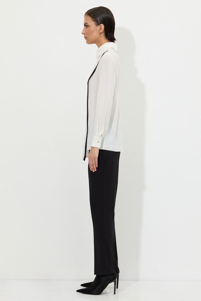 Дизайнерская блузка VASSA&Co, пол женский, цвет белый, фото №3