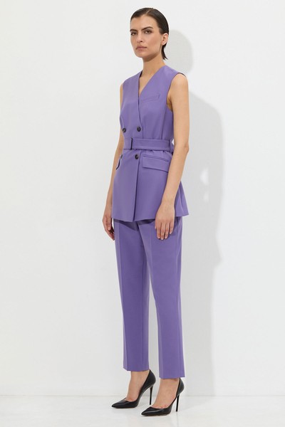 Двубортный жилет VASSA&Co, пол женский, цвет фиолетовый, фото №3