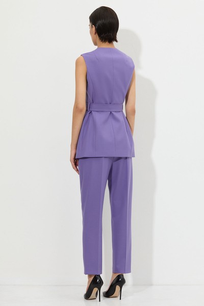 Двубортный жилет VASSA&Co, пол женский, цвет фиолетовый, фото №5