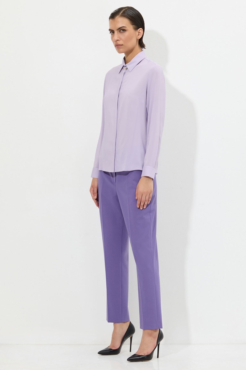 Блузка в сиреневом оттенке VASSA&Co, пол женский, цвет фиолетовый, фото №2