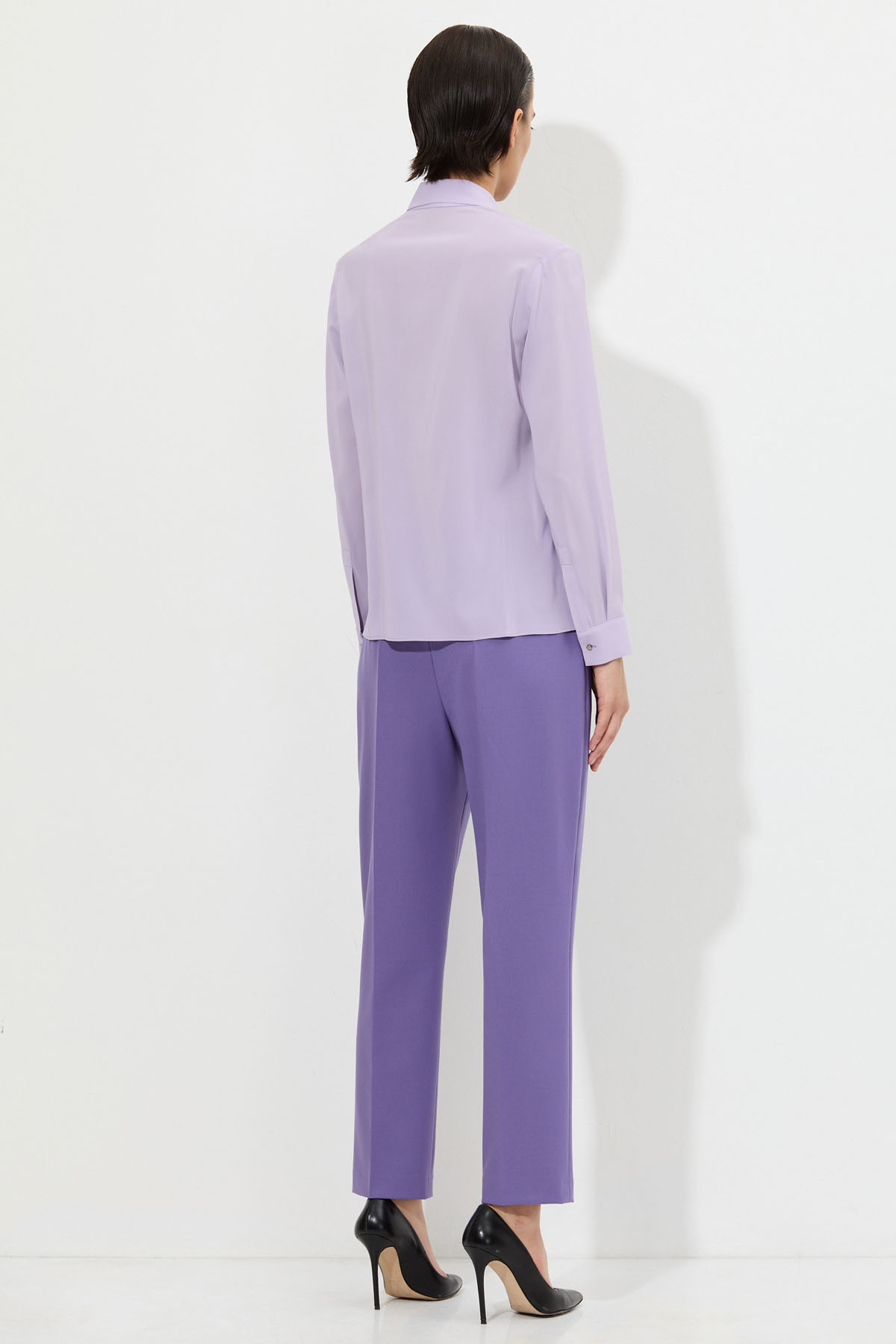 Блузка в сиреневом оттенке VASSA&Co, пол женский, цвет фиолетовый