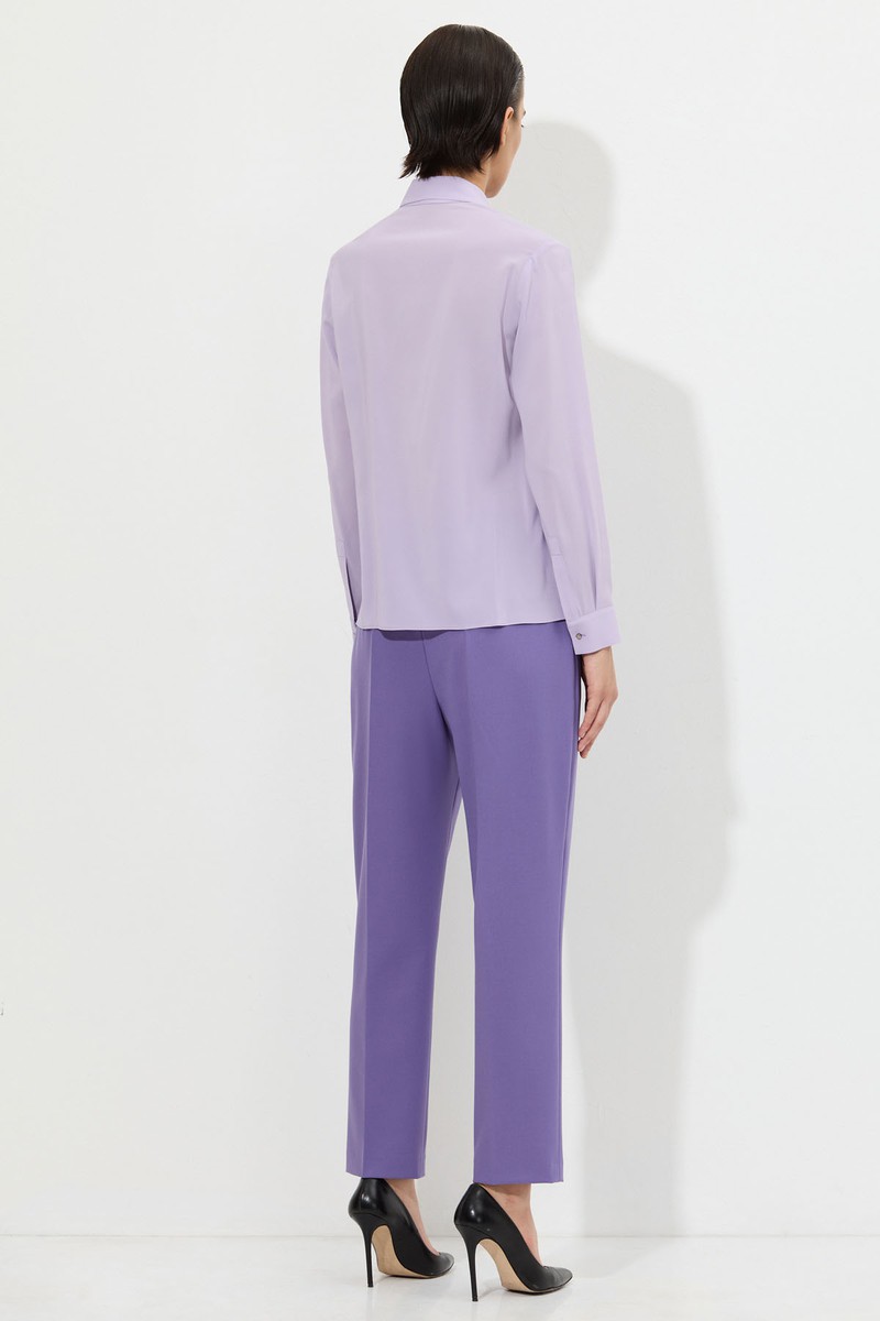 Блузка в сиреневом оттенке VASSA&Co, пол женский, цвет фиолетовый, фото №4