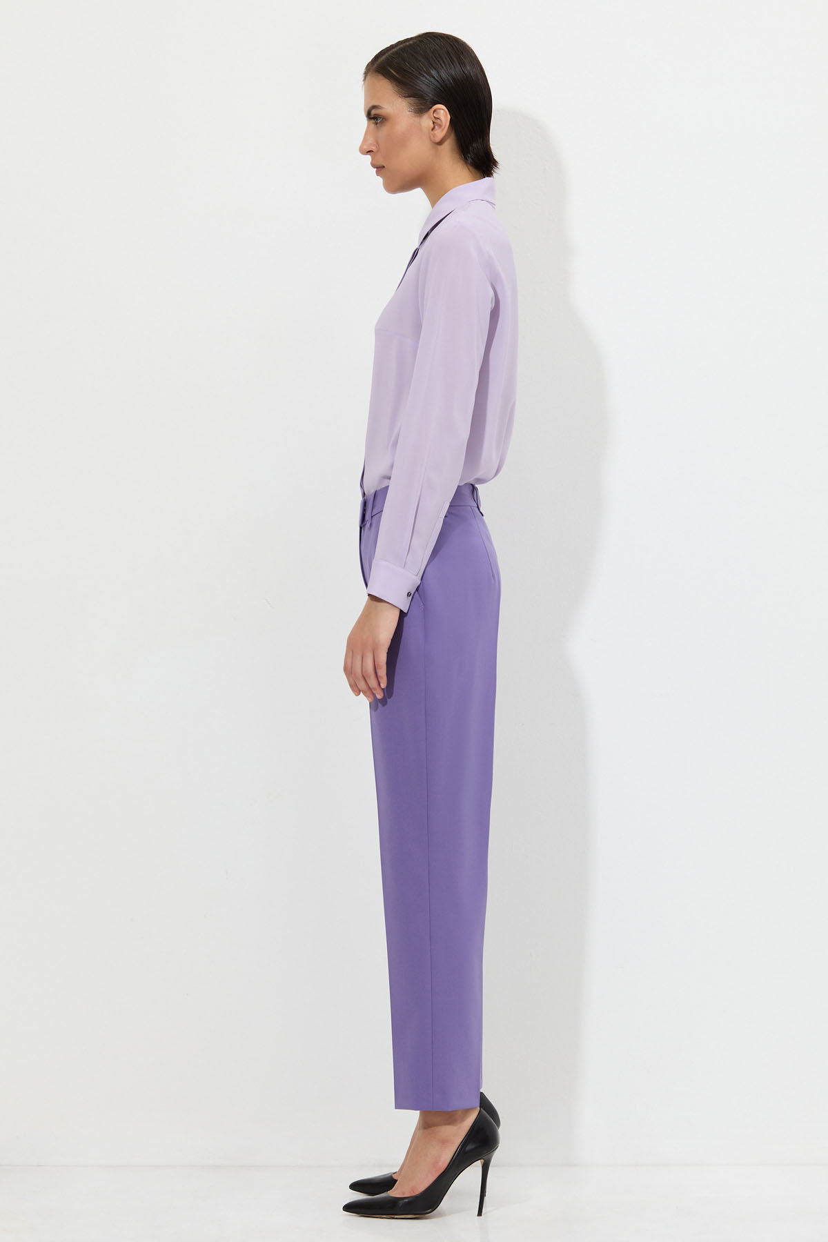 Блузка в сиреневом оттенке VASSA&Co, пол женский, цвет фиолетовый