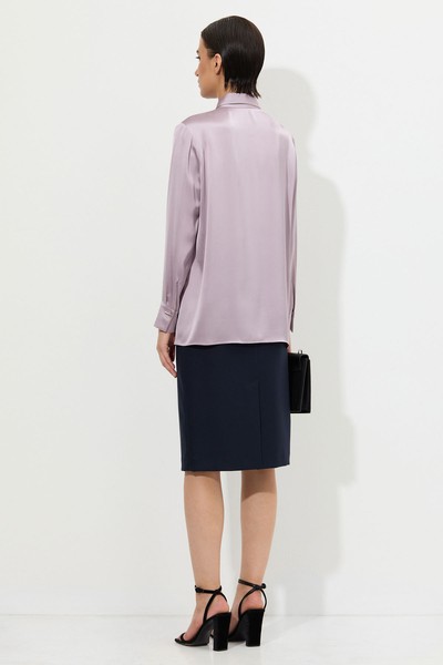 Блузка в сиреневом оттенке VASSA&Co, пол женский, цвет фиолетовый, фото №4