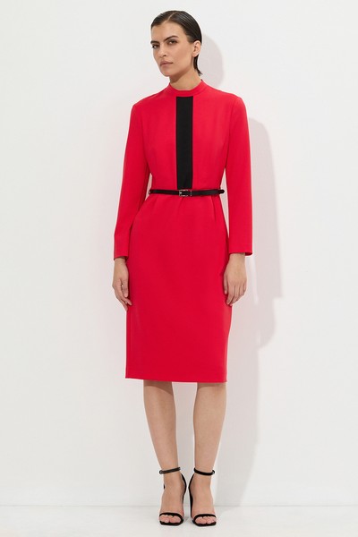 Платье c контрастным эффектом VASSA&Co, пол женский, цвет оранжевый, фото №2