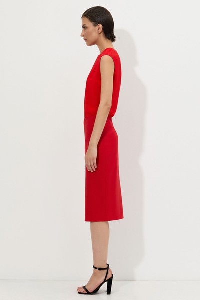 Юбка-карандаш VASSA&Co, пол женский, цвет красный, фото №2