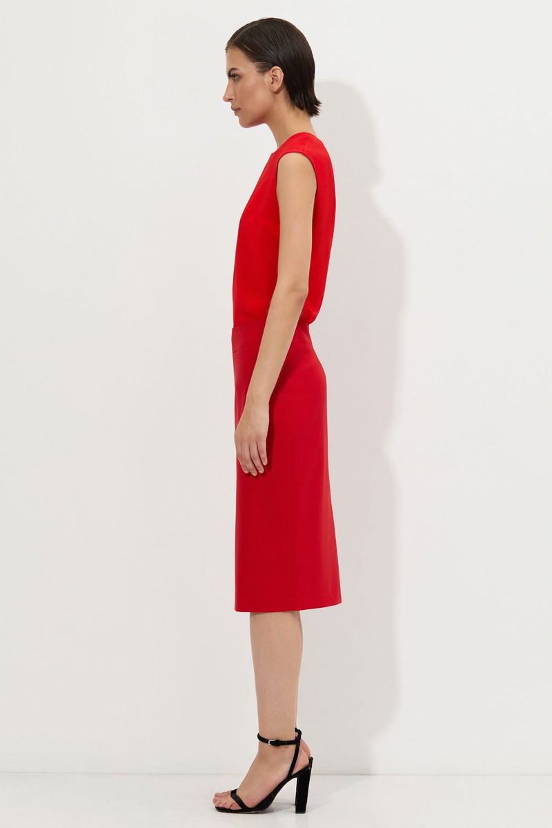 Юбка-карандаш VASSA&Co, пол женский, цвет красный, фото №2