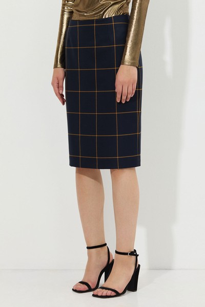 Юбка в клетку VASSA&Co, пол женский, цвет синий, фото №2