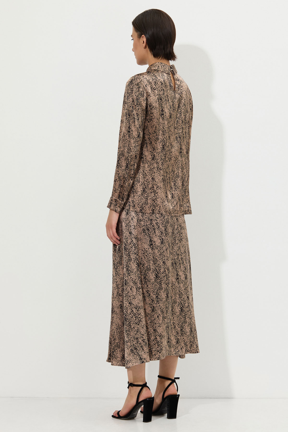 Юбка из вискозы VASSA&Co, пол женский, цвет коричневый