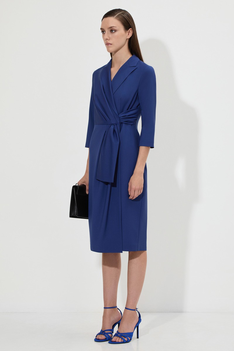 Дизайнерское платье VASSA&Co, пол женский, цвет синий, фото №2