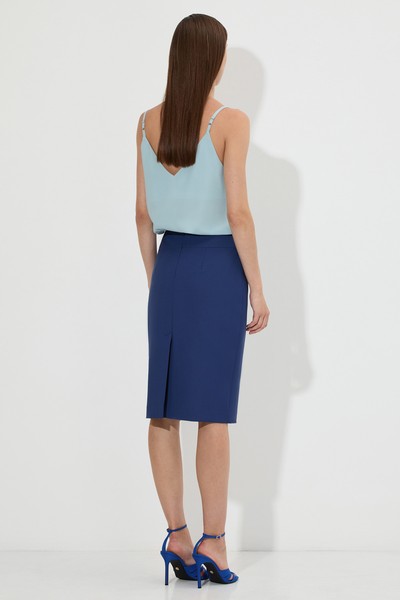 Юбка-карандаш VASSA&Co, пол женский, цвет синий, фото №4