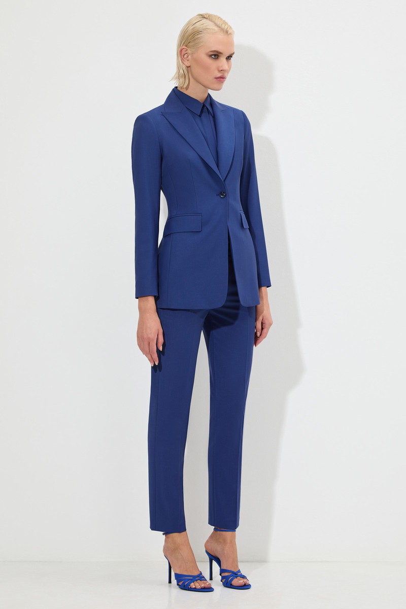 Жакет с манишкой VASSA&Co, пол женский, цвет синий, фото №2