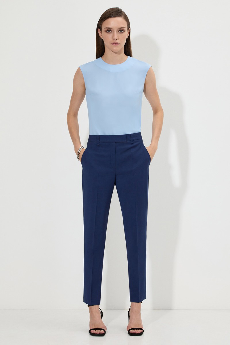 Брюки VASSA&Co, пол женский, цвет синий, фото №2