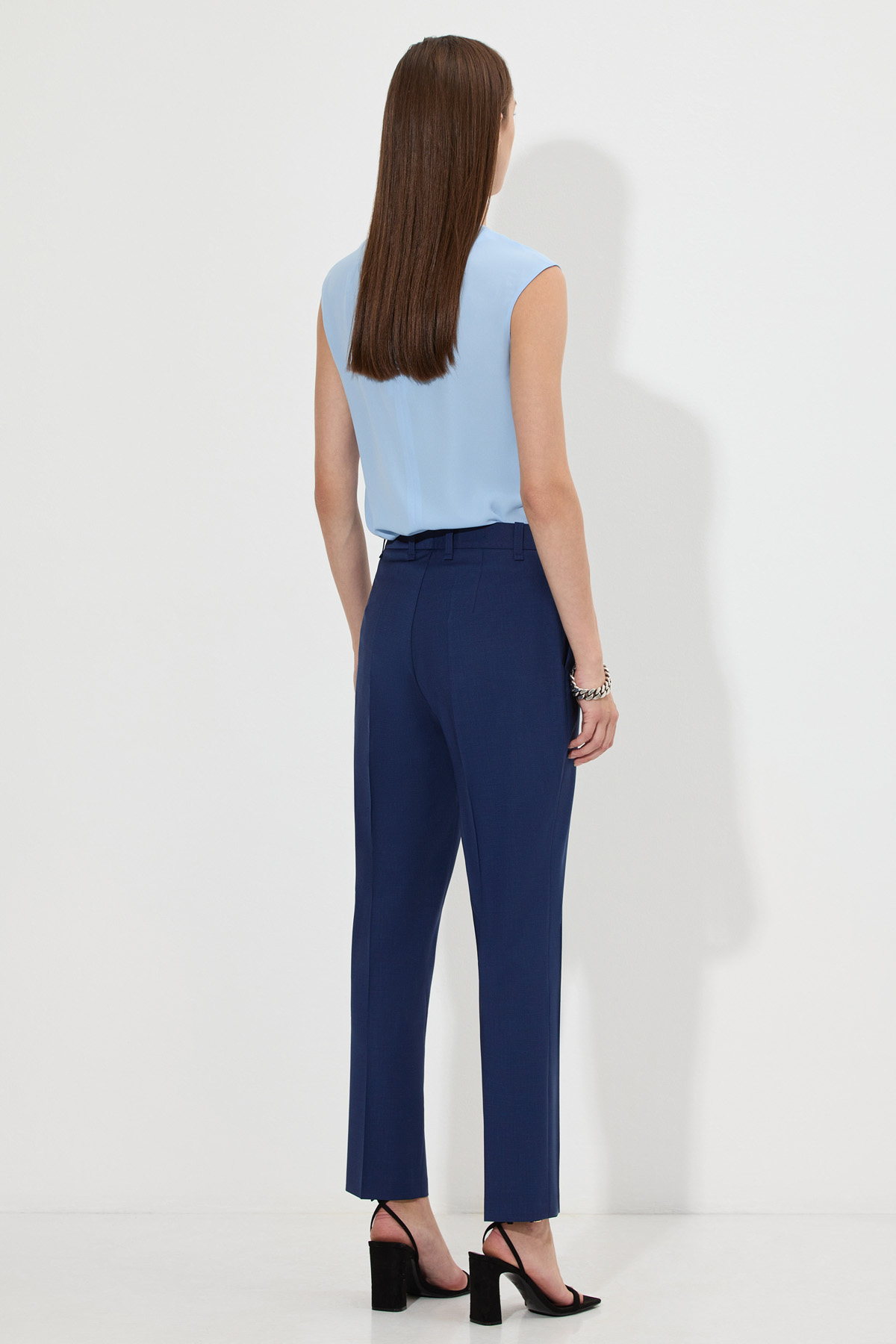 Брюки VASSA&Co, пол женский, цвет синий