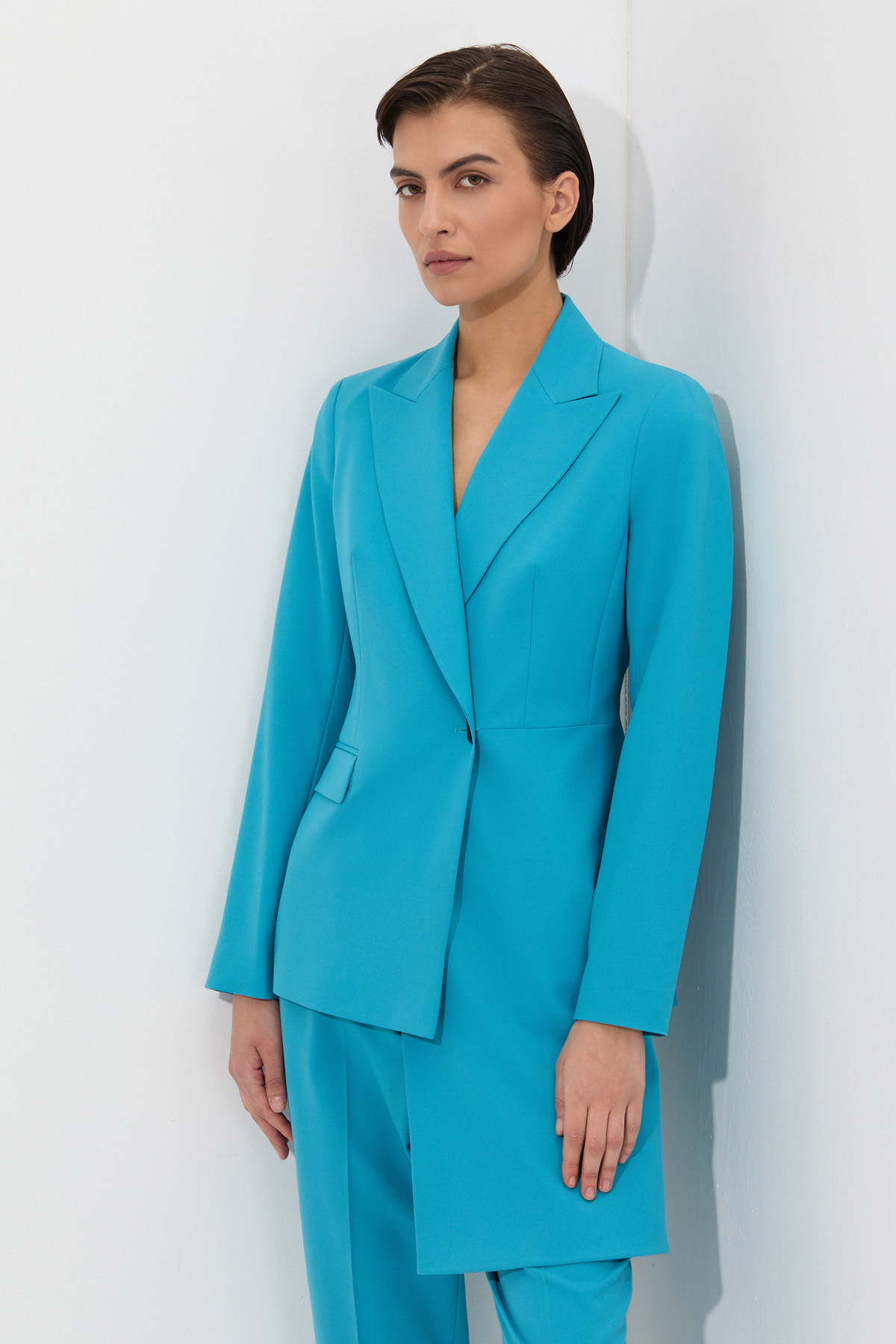 Жакет VASSA&Co, пол женский, цвет голубой, фото №2