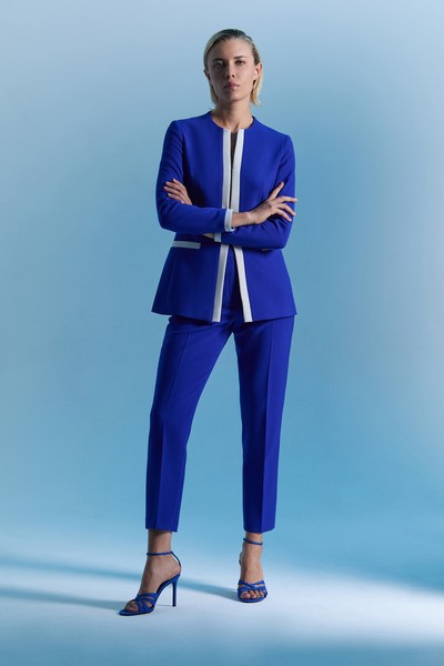 Приталенный жакет VASSA&Co, пол женский, цвет синий, фото №2