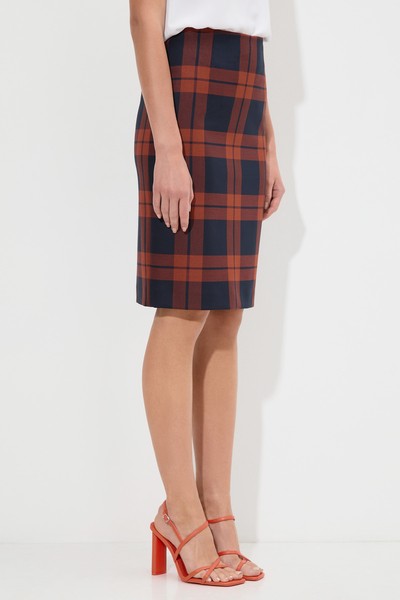 Юбка из клетчатой ткани VASSA&Co, пол женский, цвет красный, фото №4