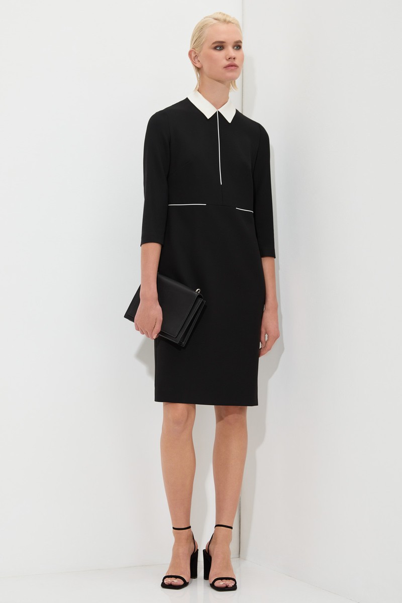 Платье со съемным воротником VASSA&Co, пол женский, цвет черный, фото №3