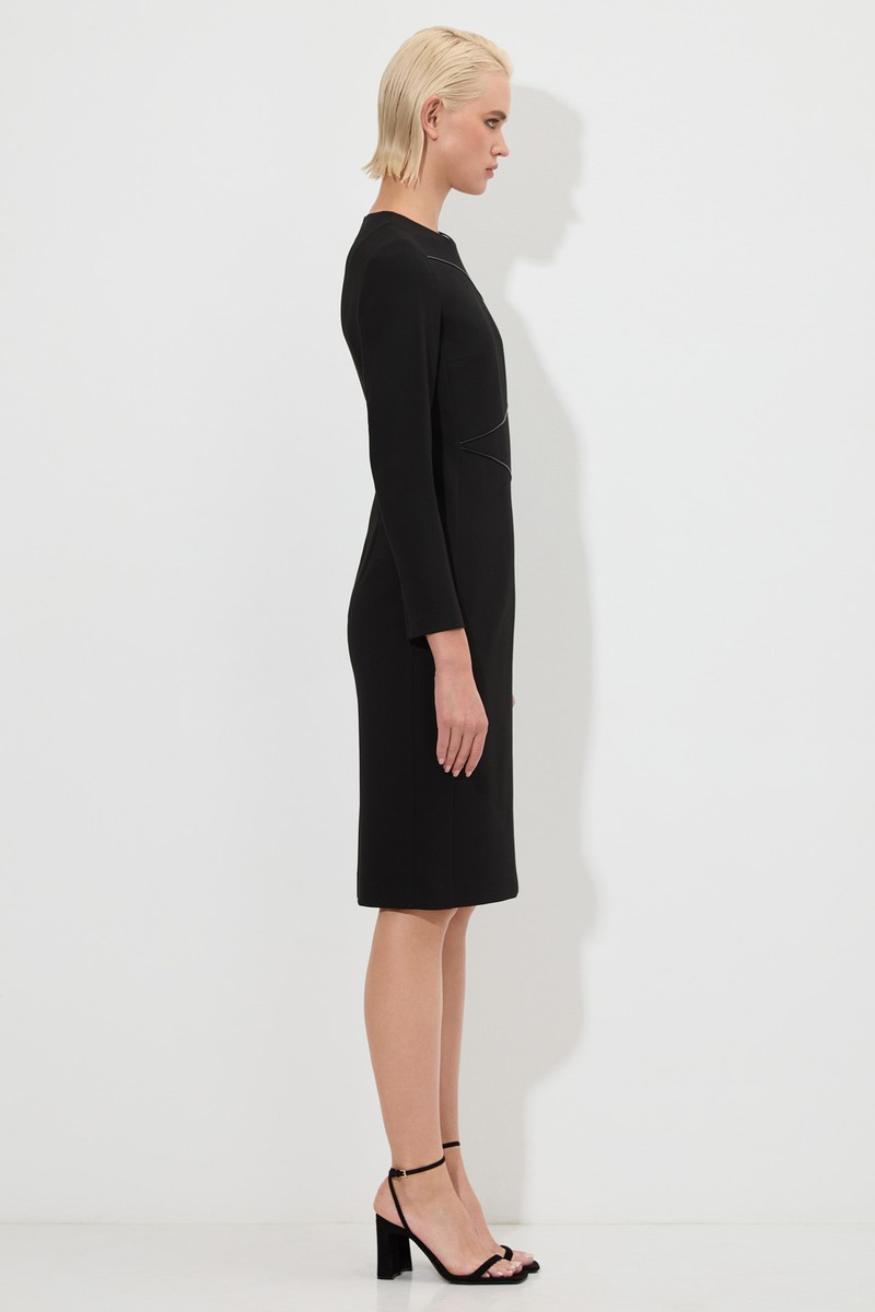 Платье приталенного кроя VASSA&Co, пол женский, цвет черный, фото №3