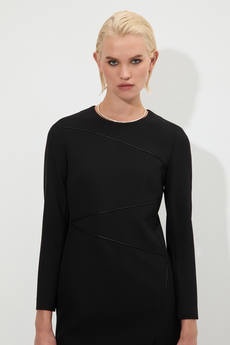 Платье приталенного кроя VASSA&Co, пол женский, цвет черный, фото №2