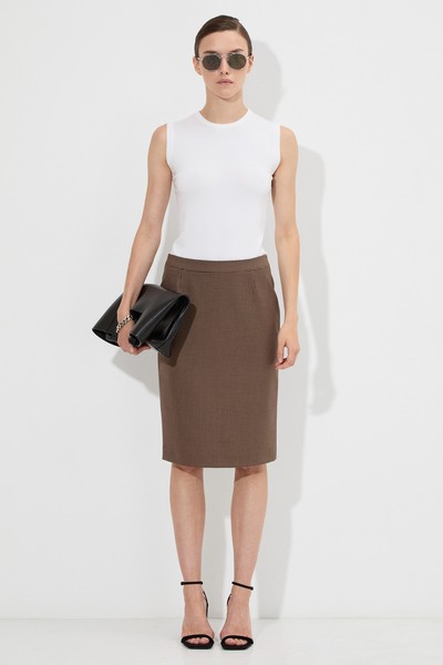 Юбка-карандаш VASSA&Co, пол женский, цвет коричневый, фото №2