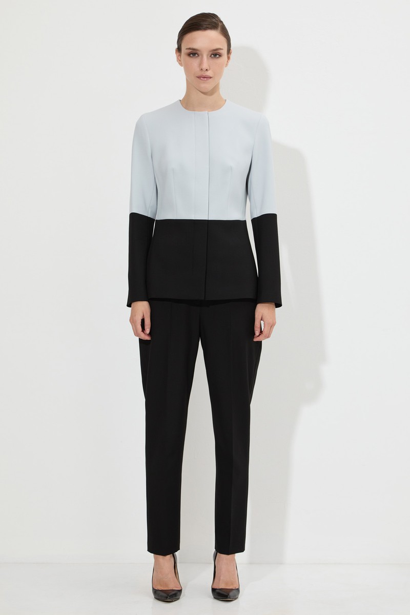 Приталенный жакет VASSA&Co, пол женский, цвет серый, фото №2