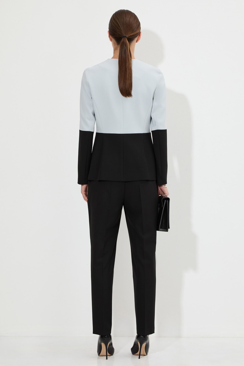 Приталенный жакет VASSA&Co, пол женский, цвет серый, фото №4