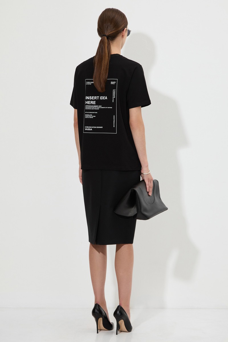 Юбка VASSA&Co, пол женский, цвет черный, фото №5