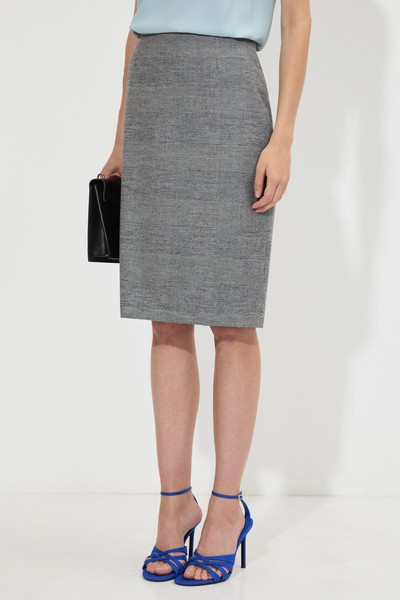 Юбка-карандаш VASSA&Co, пол женский, цвет серый, фото №2