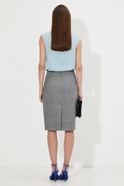 Юбка-карандаш VASSA&Co, пол женский, цвет серый, фото №3