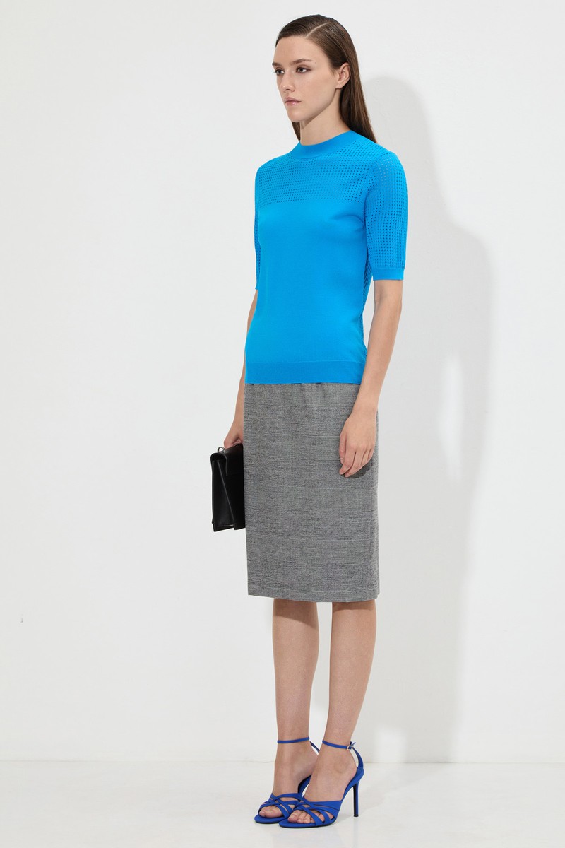 Джемпер VASSA&Co, пол женский, цвет голубой, фото №3