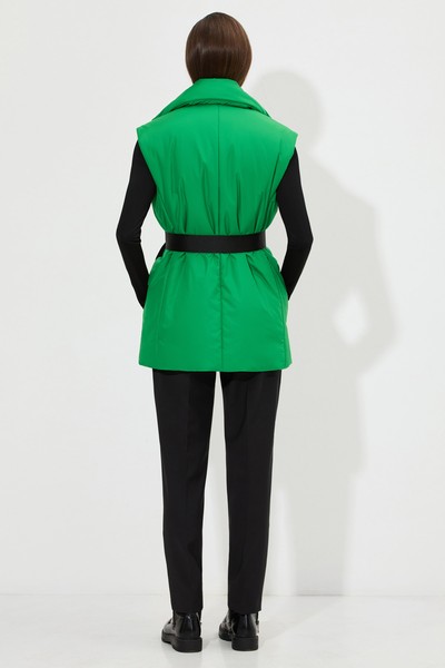 Жилет с поясом VASSA&Co, пол женский, цвет зеленый, фото №4