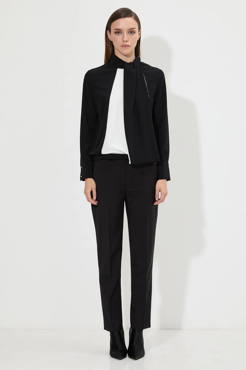 Дизайнерская блузка VASSA&Co, пол женский, цвет черный, фото №3