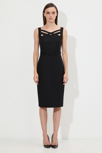 Платье-футляр VASSA&Co, пол женский, цвет черный, фото №3