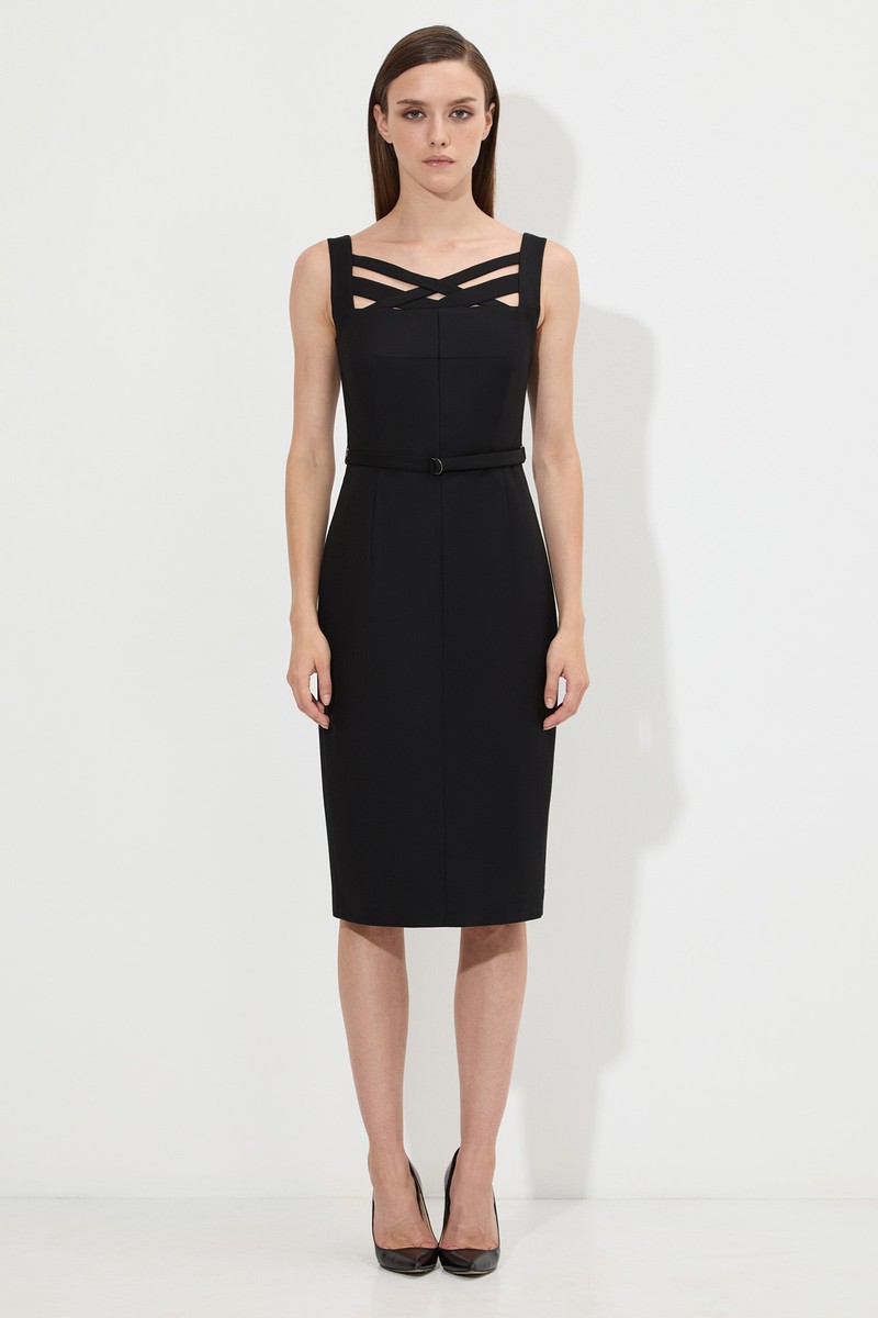 Платье-футляр VASSA&Co, пол женский, цвет черный, фото №3