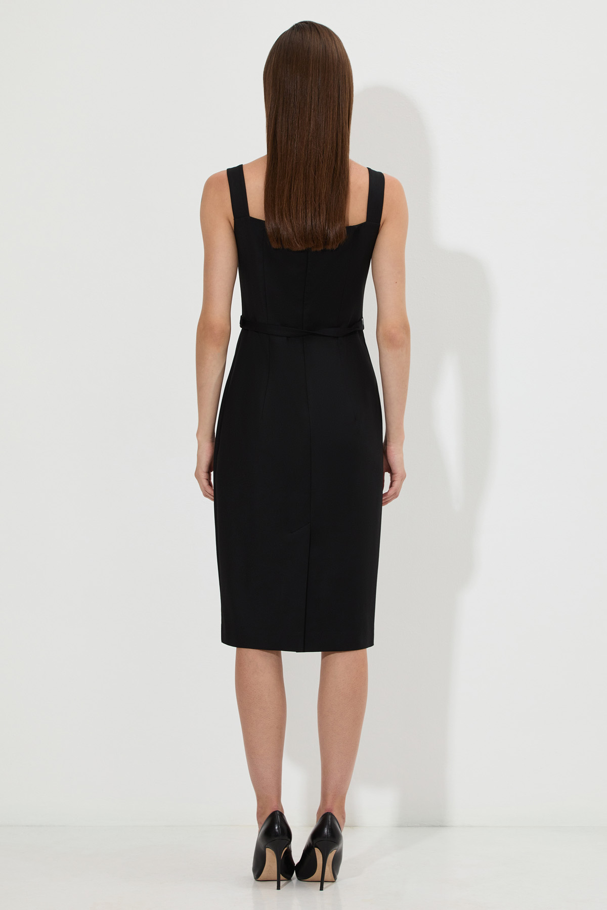 Платье-футляр VASSA&Co, пол женский, цвет черный