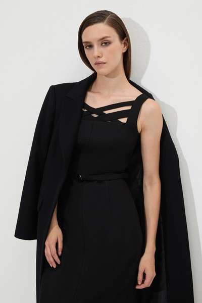 Платье-футляр VASSA&Co, пол женский, цвет черный, фото №2