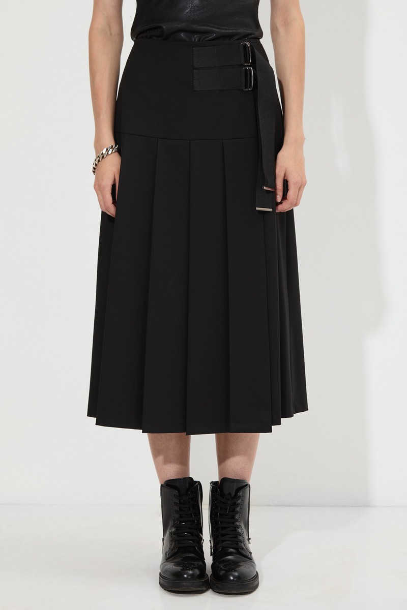 Юбка с запахом VASSA&Co, пол женский, цвет черный, фото №2