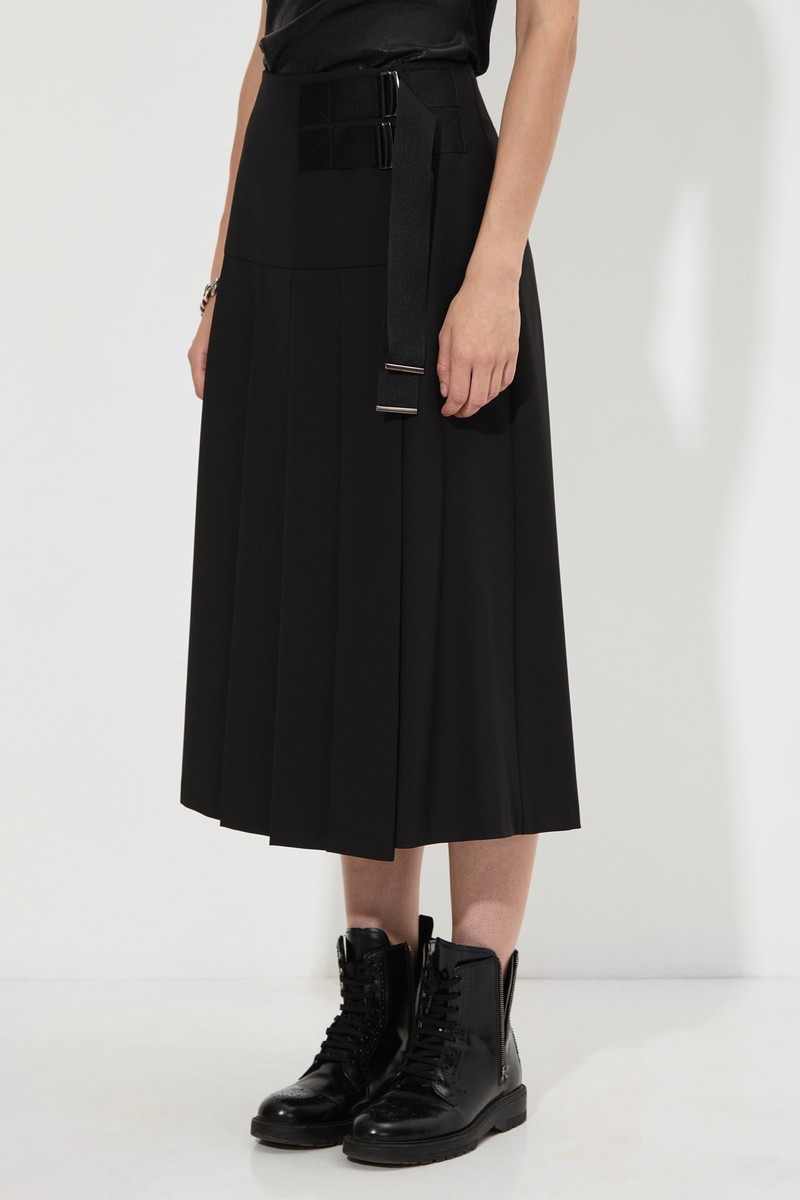 Юбка с запахом VASSA&Co, пол женский, цвет черный, фото №3