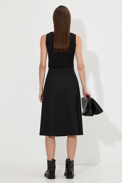 Юбка А-силуэта VASSA&Co, пол женский, цвет черный, фото №4
