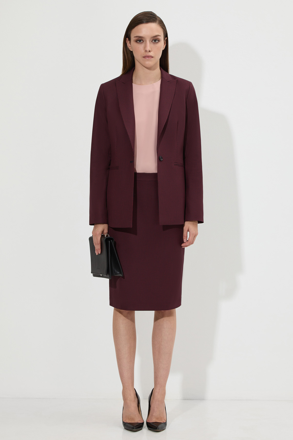 Юбка-карандаш VASSA&Co, пол женский, цвет красный