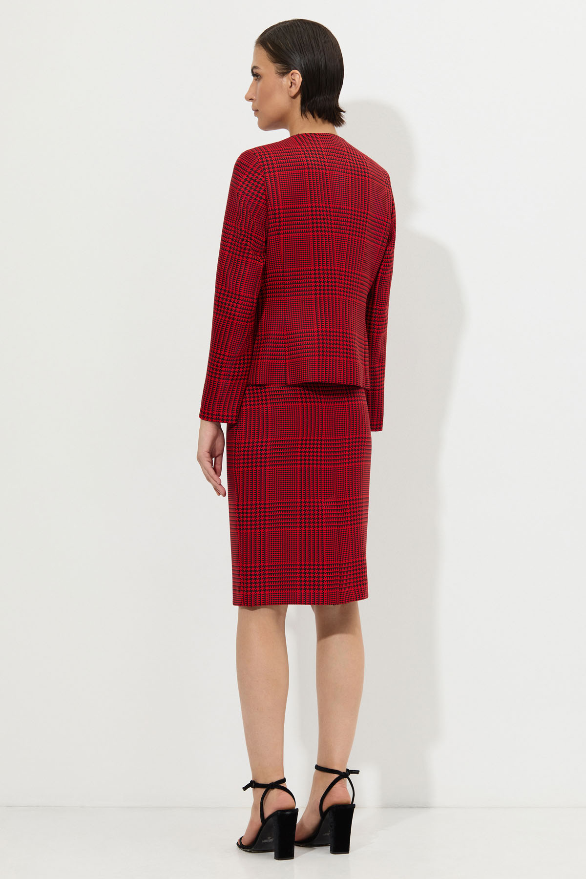 Жакет в клетку VASSA&Co, пол женский, цвет красный