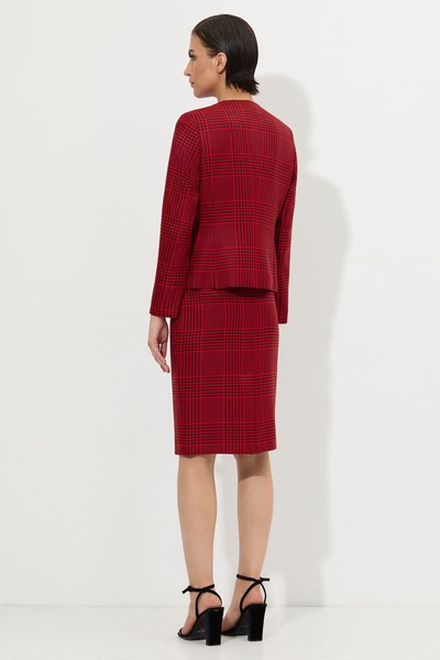 Жакет в клетку VASSA&Co, пол женский, цвет красный, фото №3