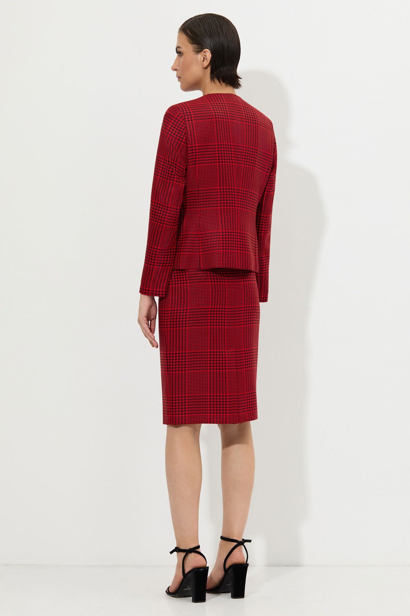Жакет в клетку VASSA&Co, пол женский, цвет красный, фото №3